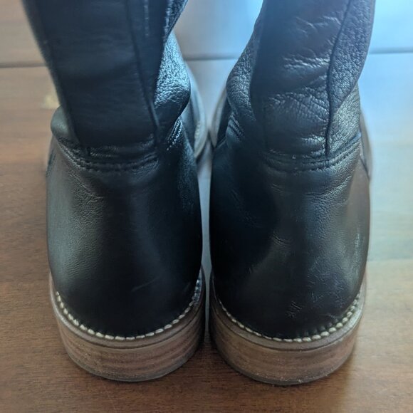 Cole Haan x Nike Air Black Western Slouchy Minimalist Leather Boots Women's 6 - Picture 3 of 8